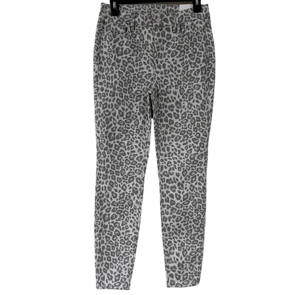 WHITE HOUSE BLACK MARKET The High Rise Skinny Ankle Animal Print Women’s Size 2